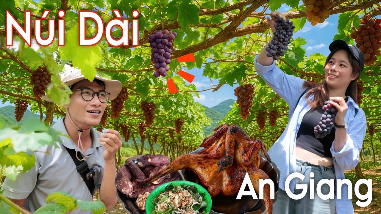 Đi bộ lên Núi trải nghiệm ăn GÀ ĐỐT và NHO VIỆT QUẤT trên MÂY.