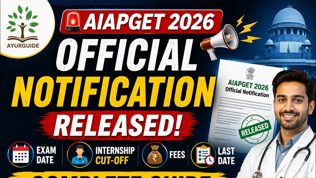  🚨 AIAPGET 2026 Official Notification| Exam Date,  Cut-off Date,Fees & Last Date | Complete Guide