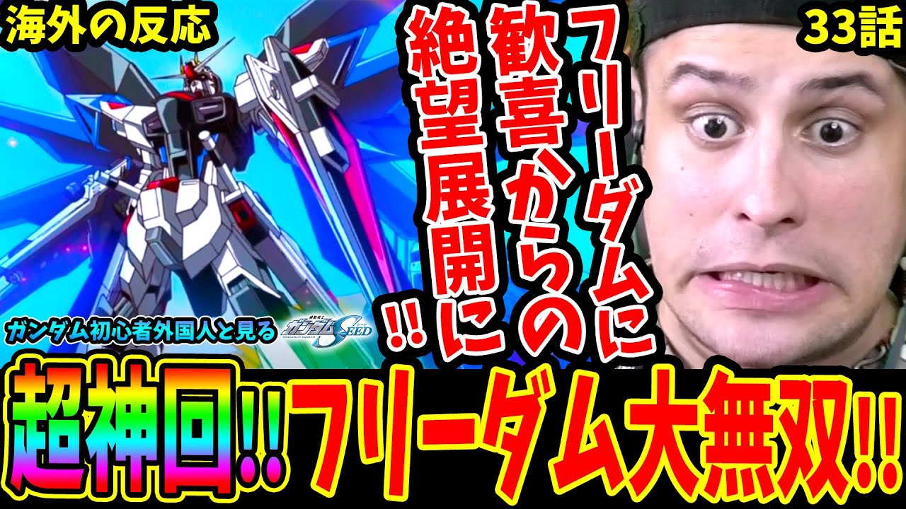 【ガンダムSEED33話 海外の反応】フリーダム大無双に歓喜からのサイクロプス発動で絶望するガンダム初心者外国人【機動戦士ガンダムSEED 海外の反応 / Gundam SEED Reaction】