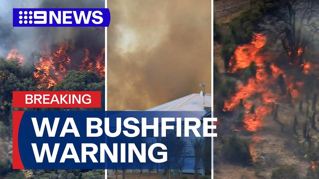 #BREAKING WA bushfire warnings near Geraldton | 9 News Australia