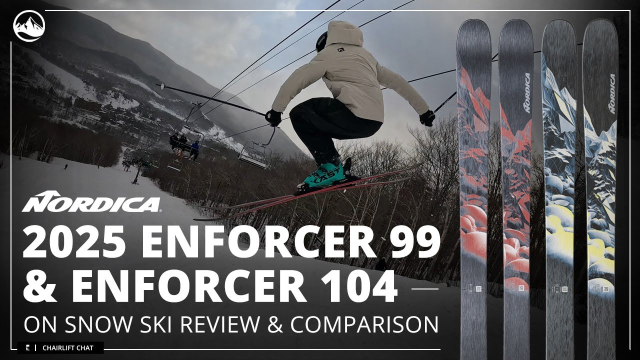 Обзор и сравнение лыж Nordica Enforcer 99 и 104 On Snow 2025 года с SkiEssentials.com