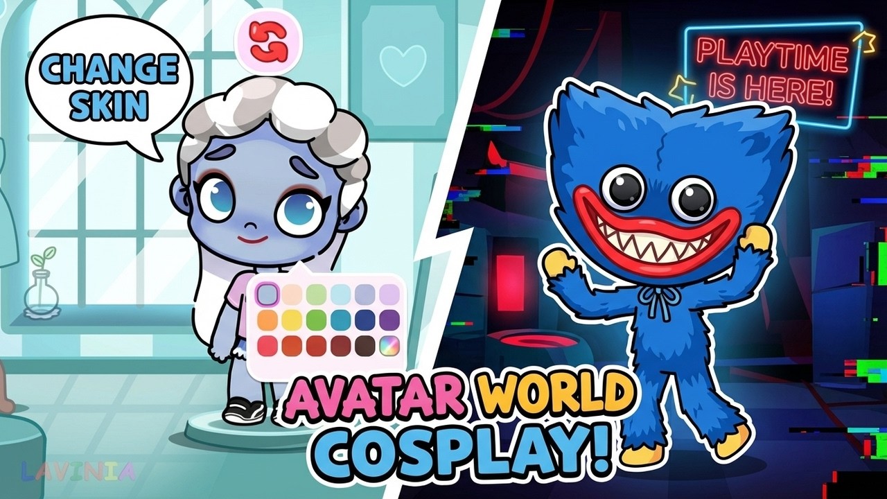 Косплей Хагги Вагги Поппи в Аватар Ворлд! Cosplay in Avatar World #лавиния #avatarworld #аватарворлд