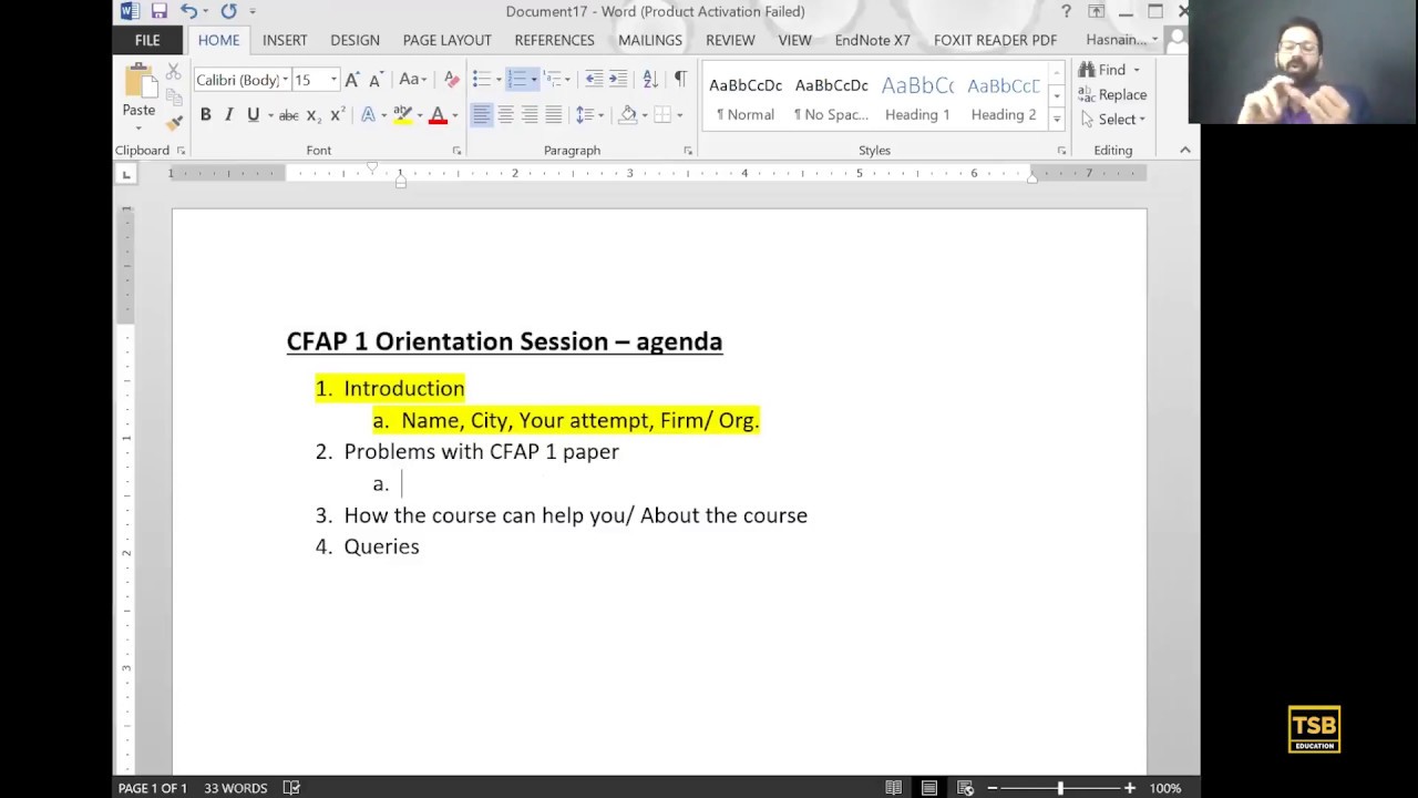 CFAP 1 - Orientation Session For June 2020 Attempt | Sir Hasnain R. Badami, ACA