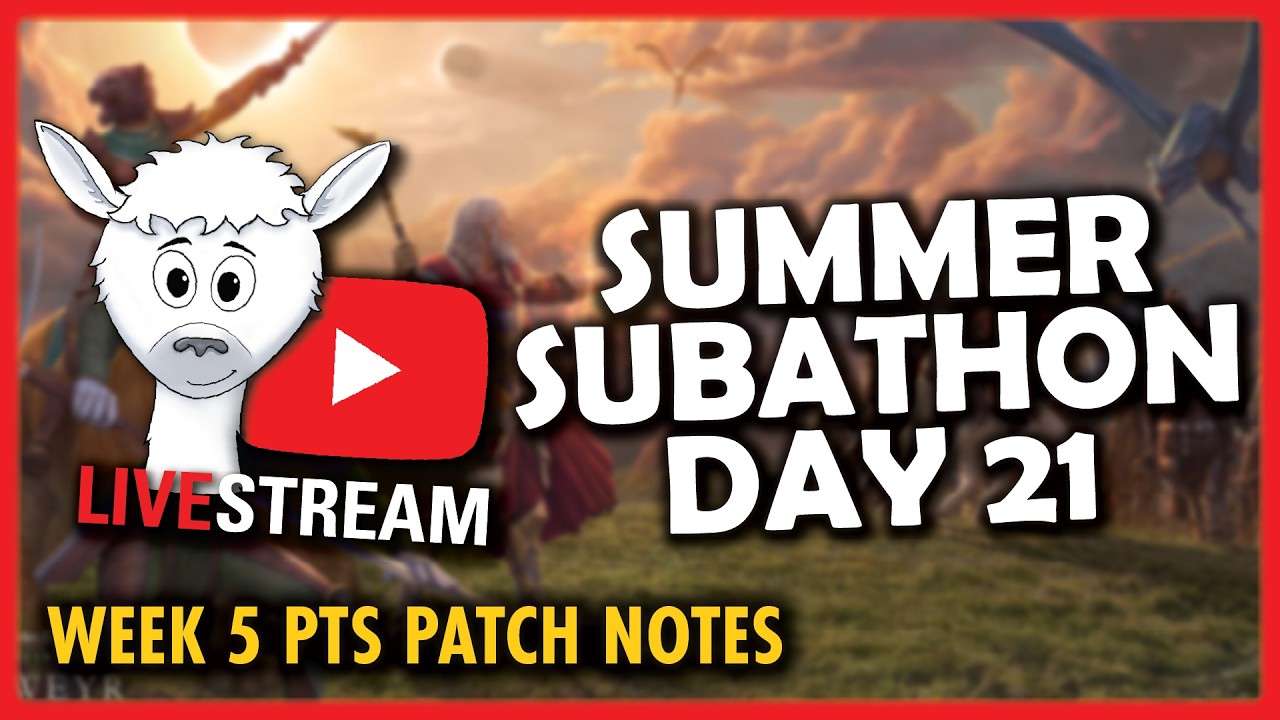 ✅ Final Week of PTS Patch Notes! 🥳 Subathon Day 21!