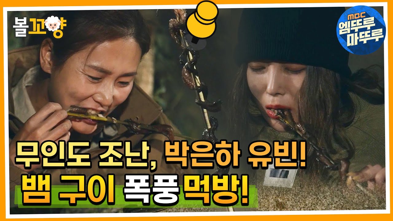 [마지막 생존자] 무인도 조난, 박은하 유빈 뱀 구이 폭풍 먹방 #엠뚜루마뚜루 #볼꼬양 MBC220114방송