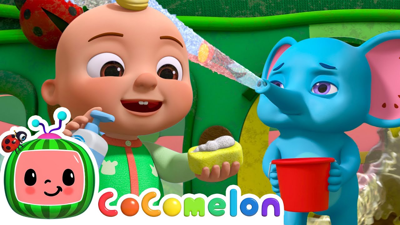 Let's Clean That Bus 🧼 Bus Wash Song 🚌 CoComelon JJ's Animal Time | Animal Songs
