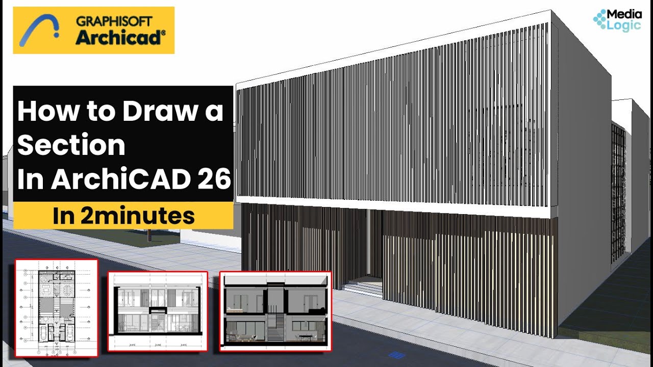 ArchiCAD26 How to Draw Sections in ArchiCAD in 2min #archicad26 #graphisoft #bim #howto #cad