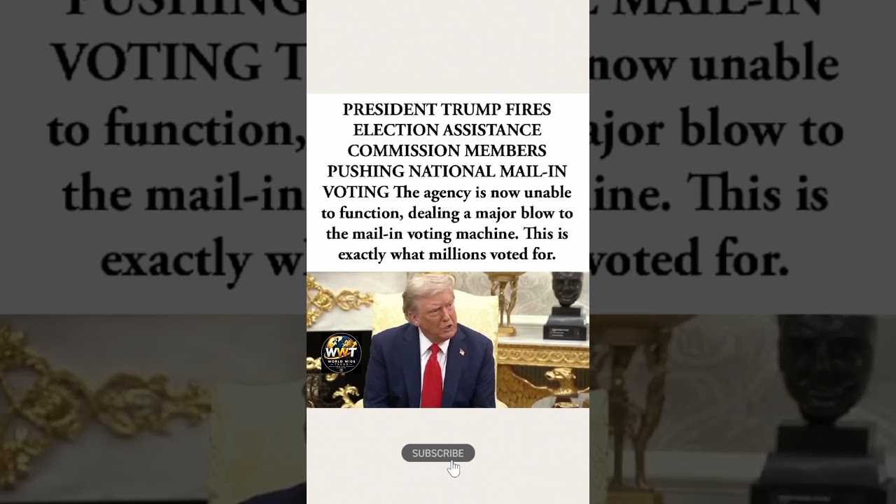Trump Shakes Up Election Commission, Igniting New Mail-In Voting Debate #shorts