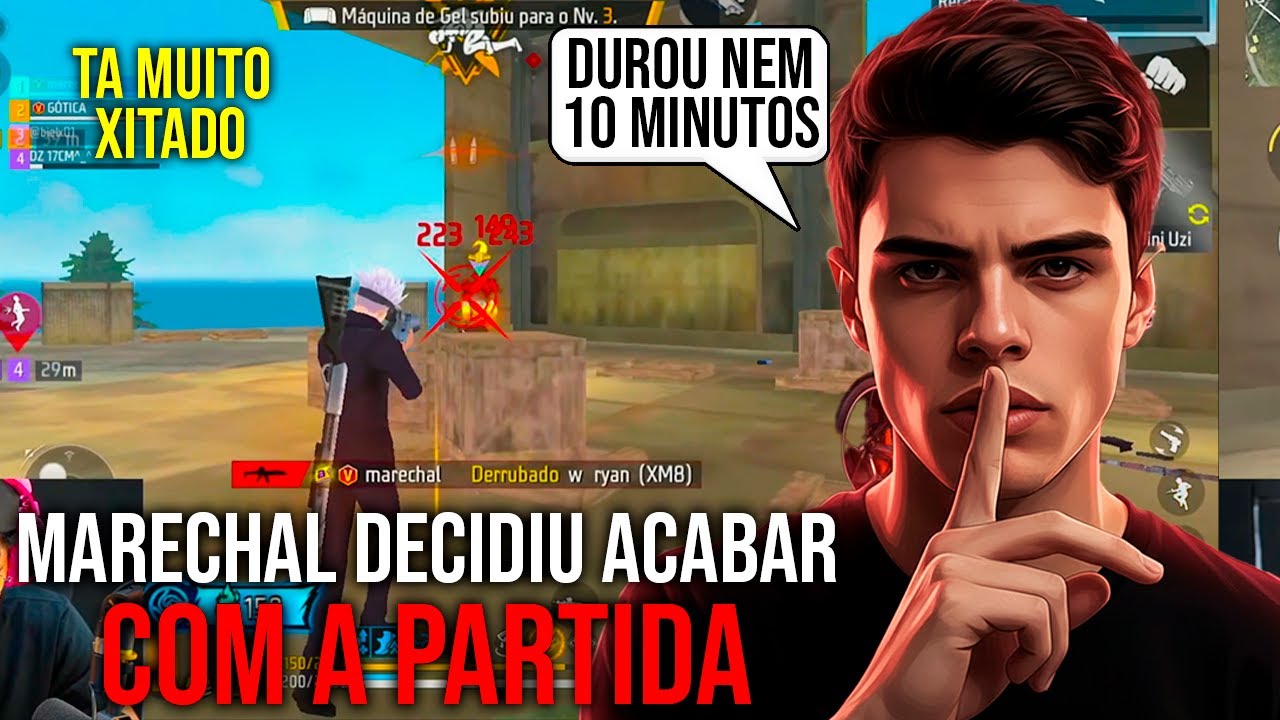 MARECHAL DECIDIU ACABAR COM A PARTIDA! OS ALEATÓRIOS NÃO ACREDITARAM QUE CAIU COM ELE - FREE FIRE