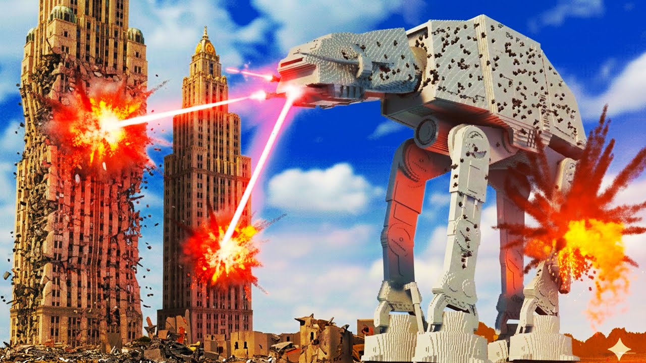 Realistic AT-AT Star Wars Destruction | Teardown