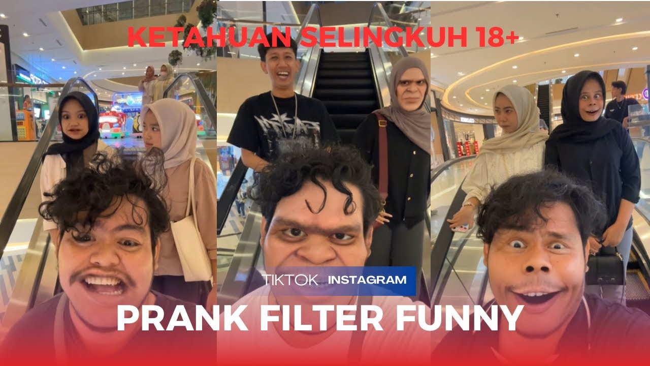 PRANK FILTER VIDEO FUNNY | KETAHUAN SELINGKUH DI MALL‼️