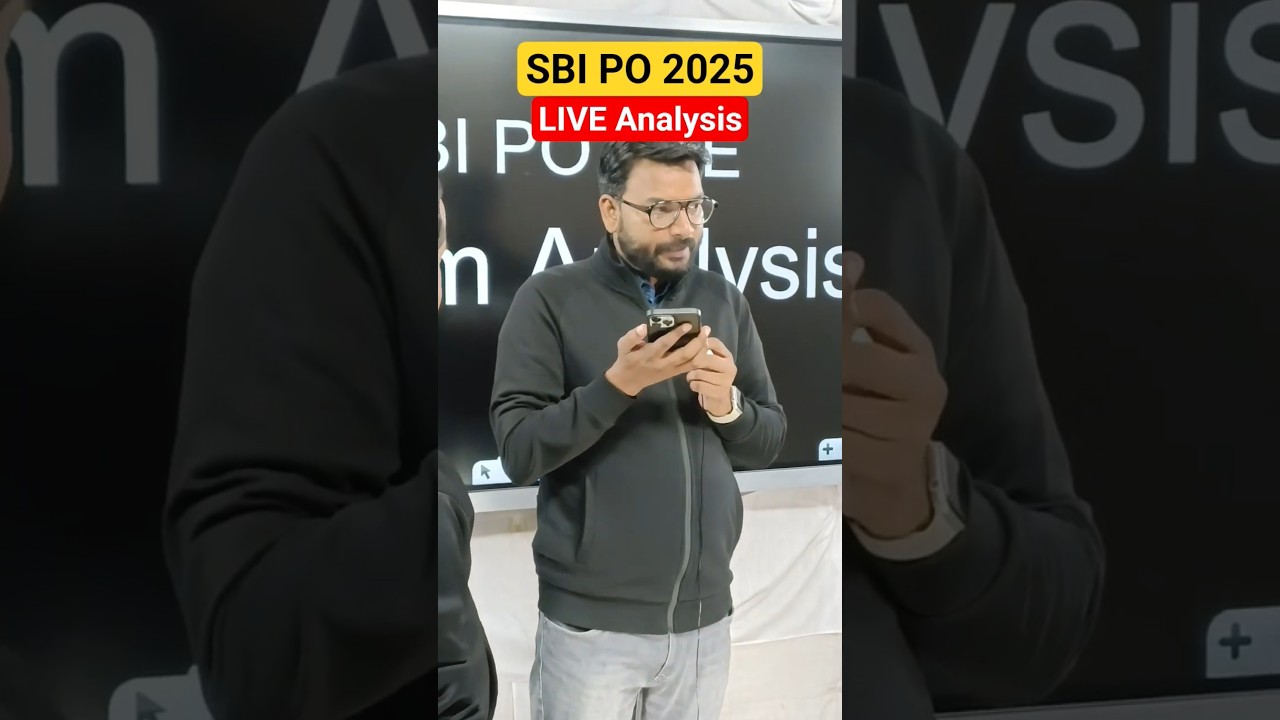 🚨 SBI PO 2025 Live Analysis 🚨