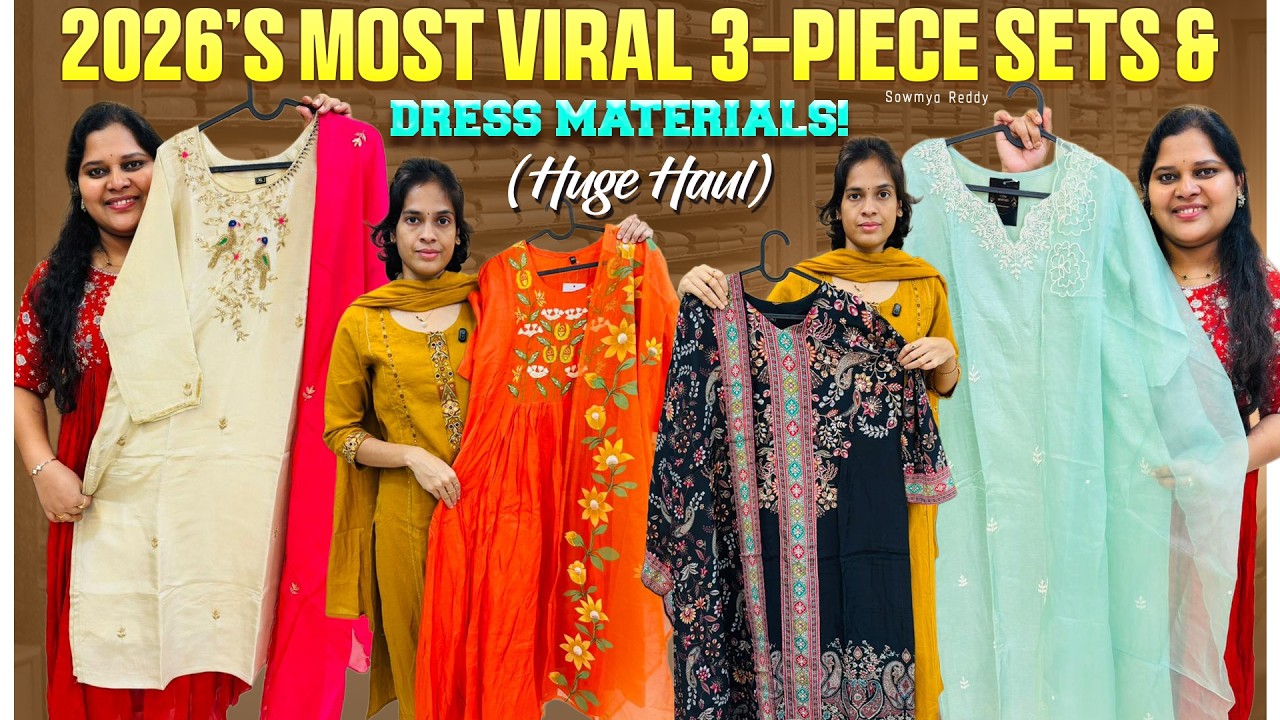2026&rsquo;s Most Viral 3-Piece Sets & Dress Materials! 😍 (Huge Haul)