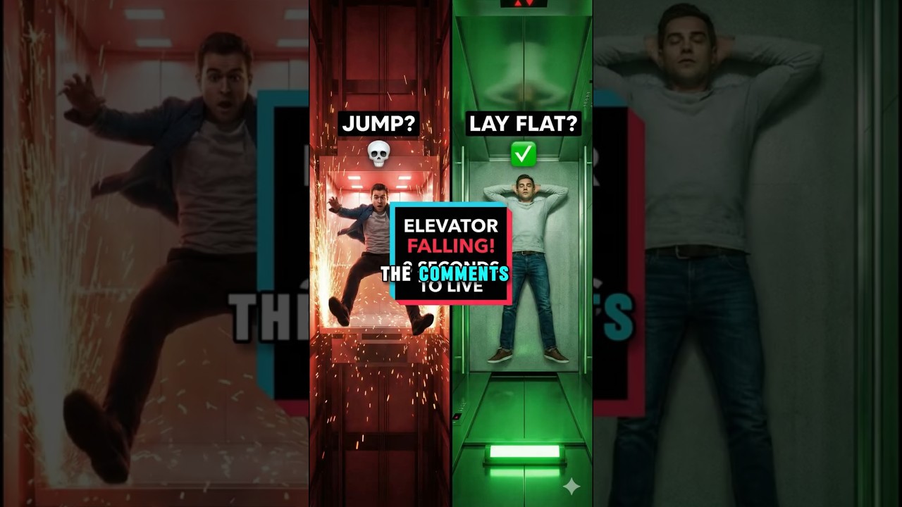 How To Survive A Falling Elevator! 😱 (99% Fail) 