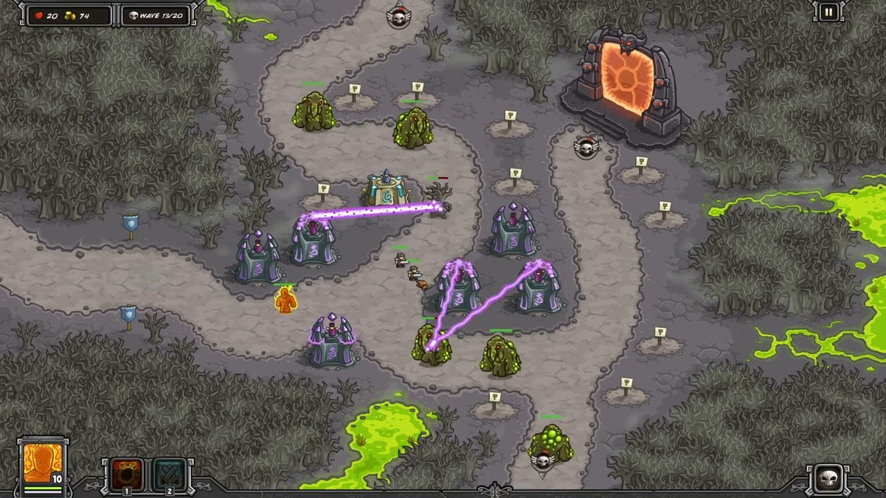 Kingdom Rush Rotten Forest (Veteran Arcane only)