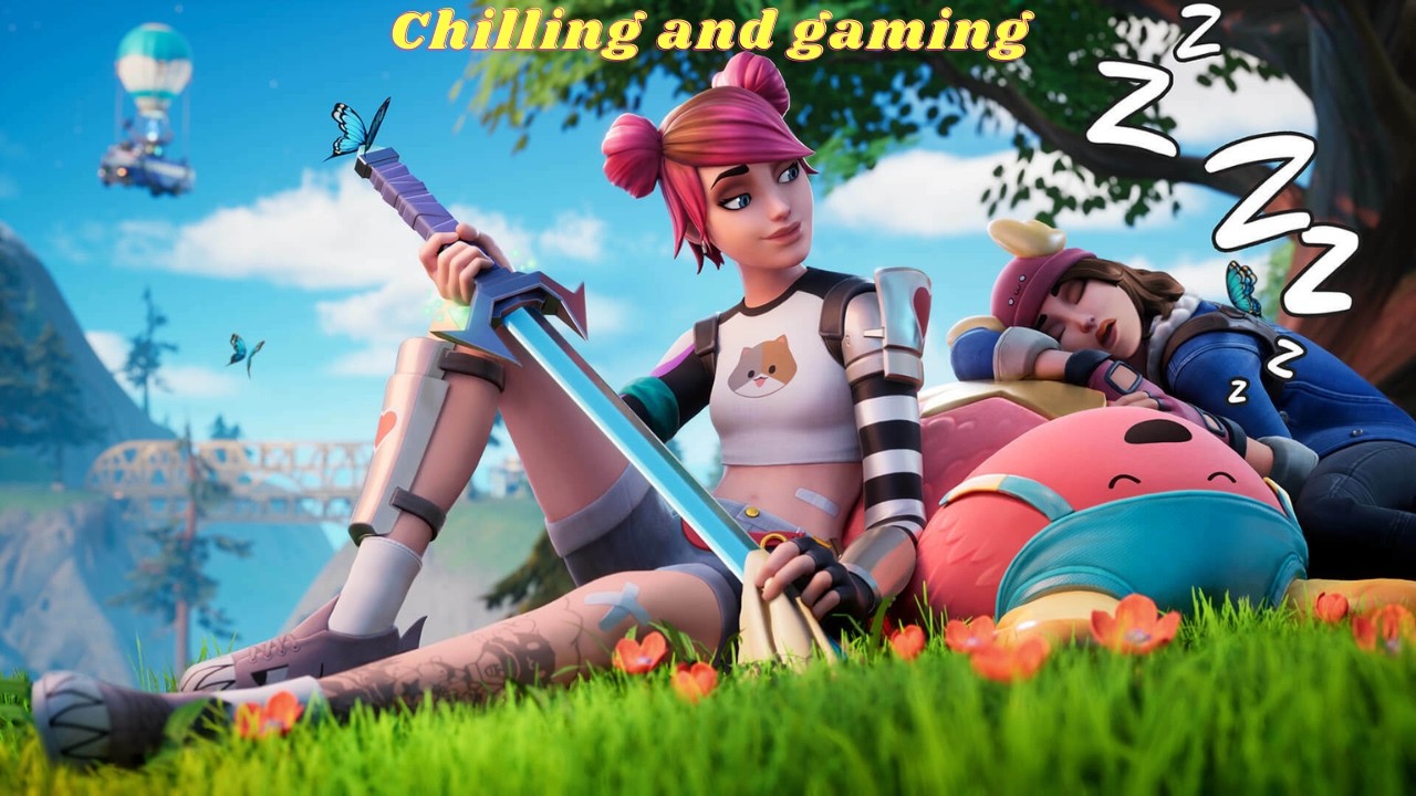Chilling and playing Fortnite Come join