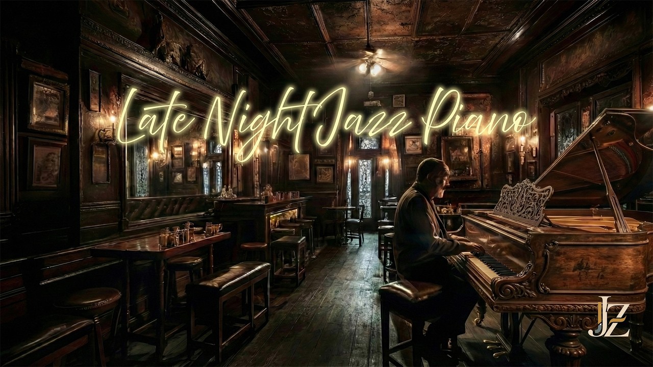 1950s Late Night Jazz Piano 🌑 Smooth & Nostalgic Background Music for Sleep, Study & Relaxation