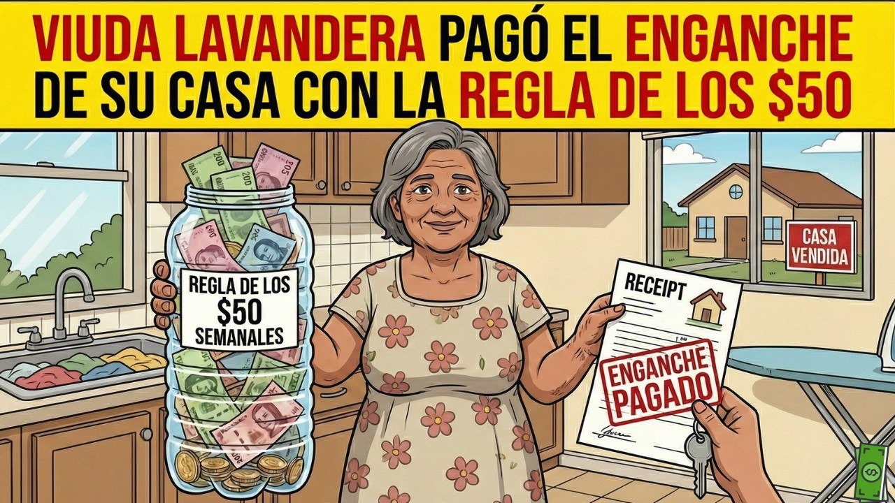 Cómo una MUJER VIUDA LAVANDERA usó la Regla de los $50 Semanales y PAGÓ el Enganche de su Casa
