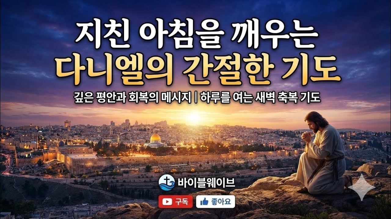 오늘 축복 기도 찬양 | 지친 아침을 깨우는 다니엘의 간절한 기도 | 깊은 평안과 회복의 메시지 | 하루를 여는 새벽 축복 기도 다니엘 9장 #바이블웨이브 #축복기도 #축복기도송