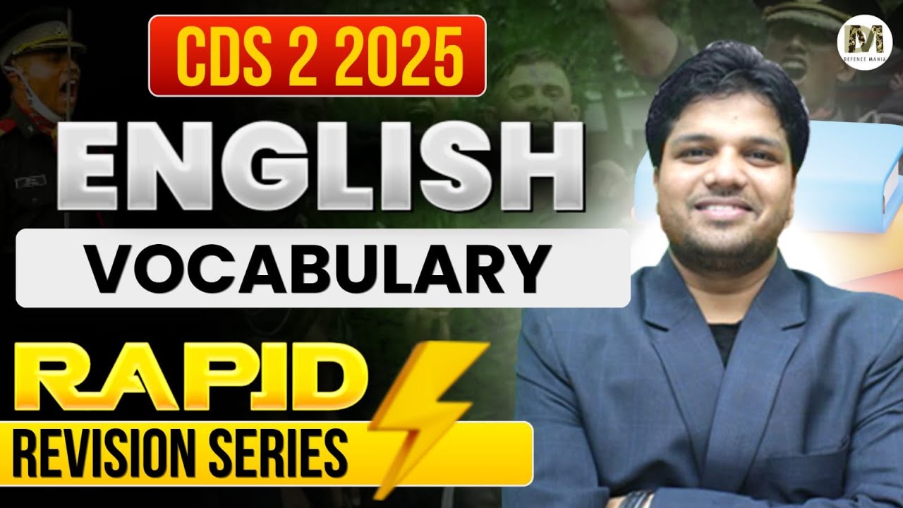 CDS 2 2025 Vocabulary Revision | CDS English Most Expected Questions | Rapid Revision