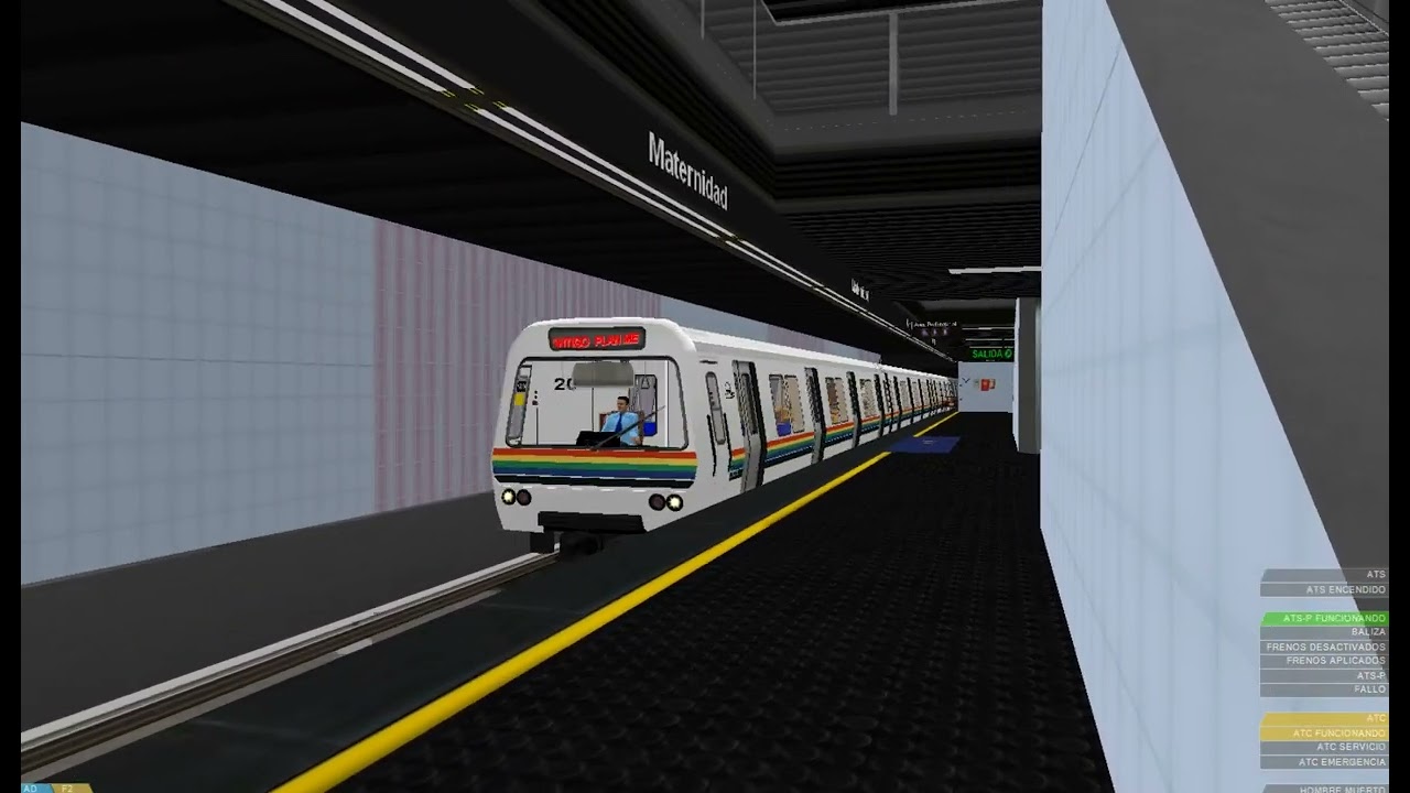[OpenBVE] Metro de Caracas Alstom S3 Renovado (MR-20) en la estación Maternidad Línea 2 #viral