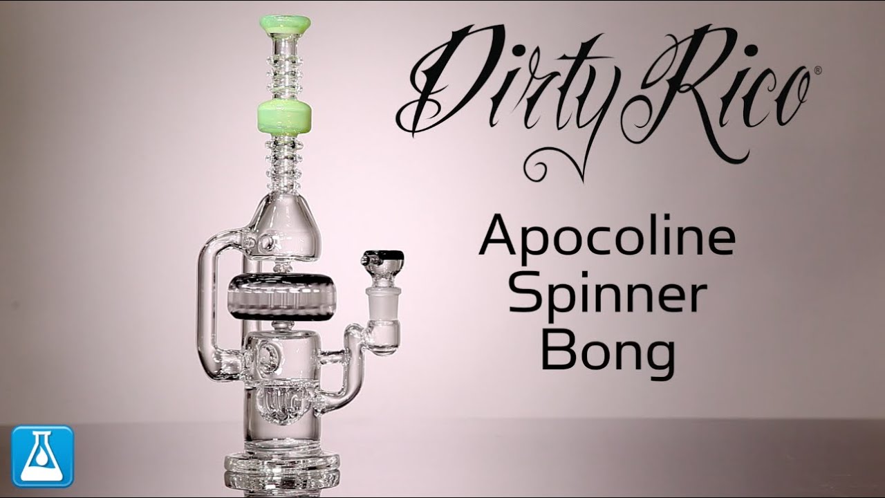 Dirty Rico Glass Apocoline Percolator Spinner Bong