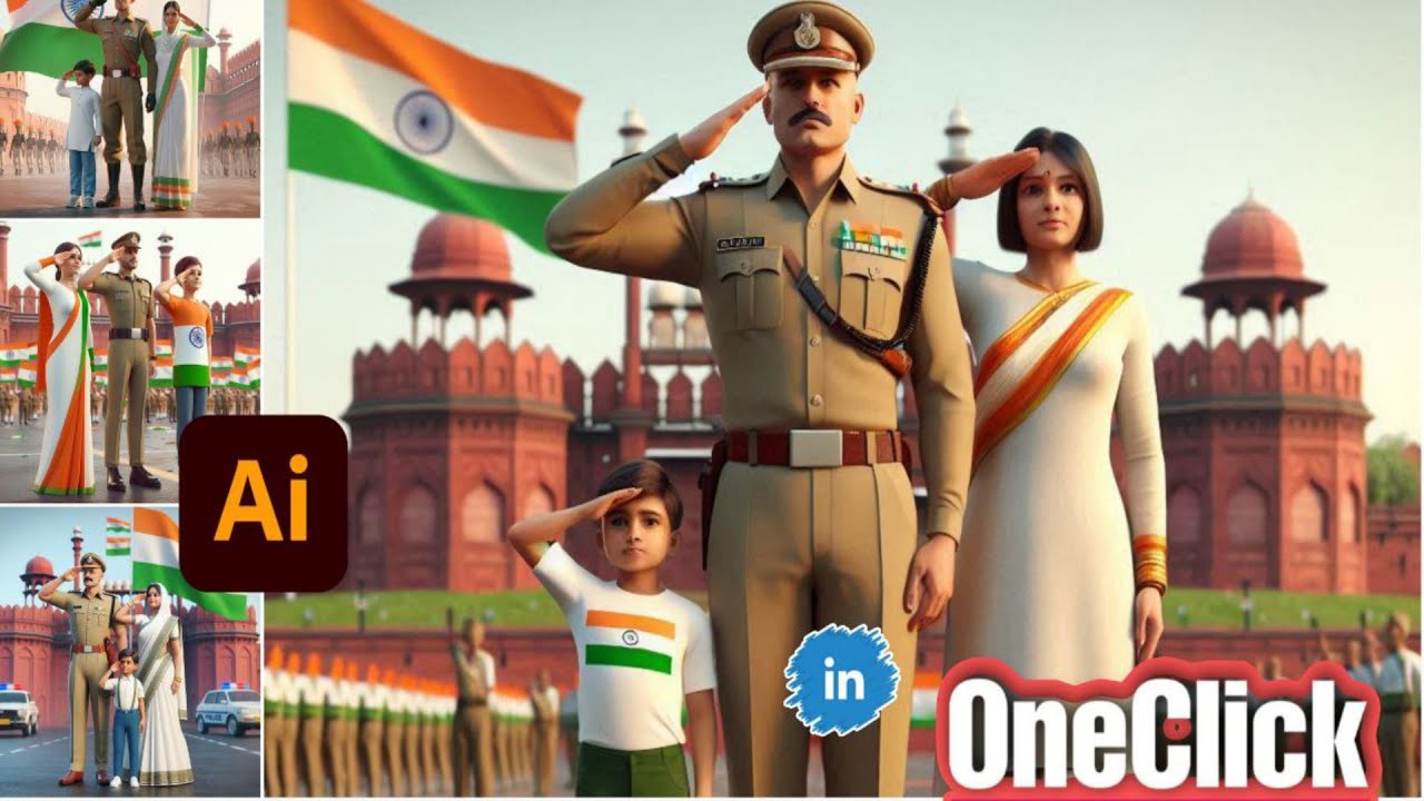 How To Create 3D Image On 15 August \ Creative Independence Day Ai Photo Editing \ Bing 3d Image Ai
