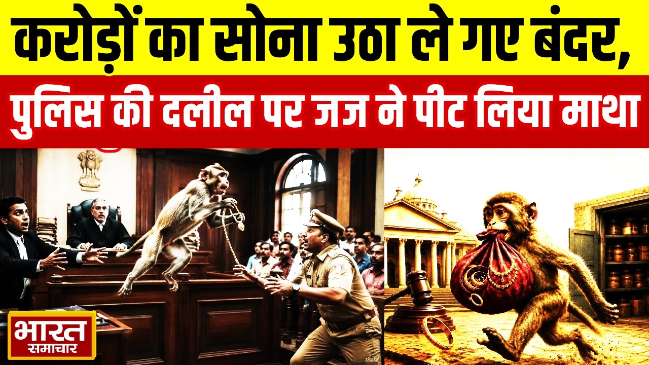 Viral News In UP : करोड़ों का सोना उठा ले गए बंदर,पुलिस की दलील पर जज ने पीट लिया माथा