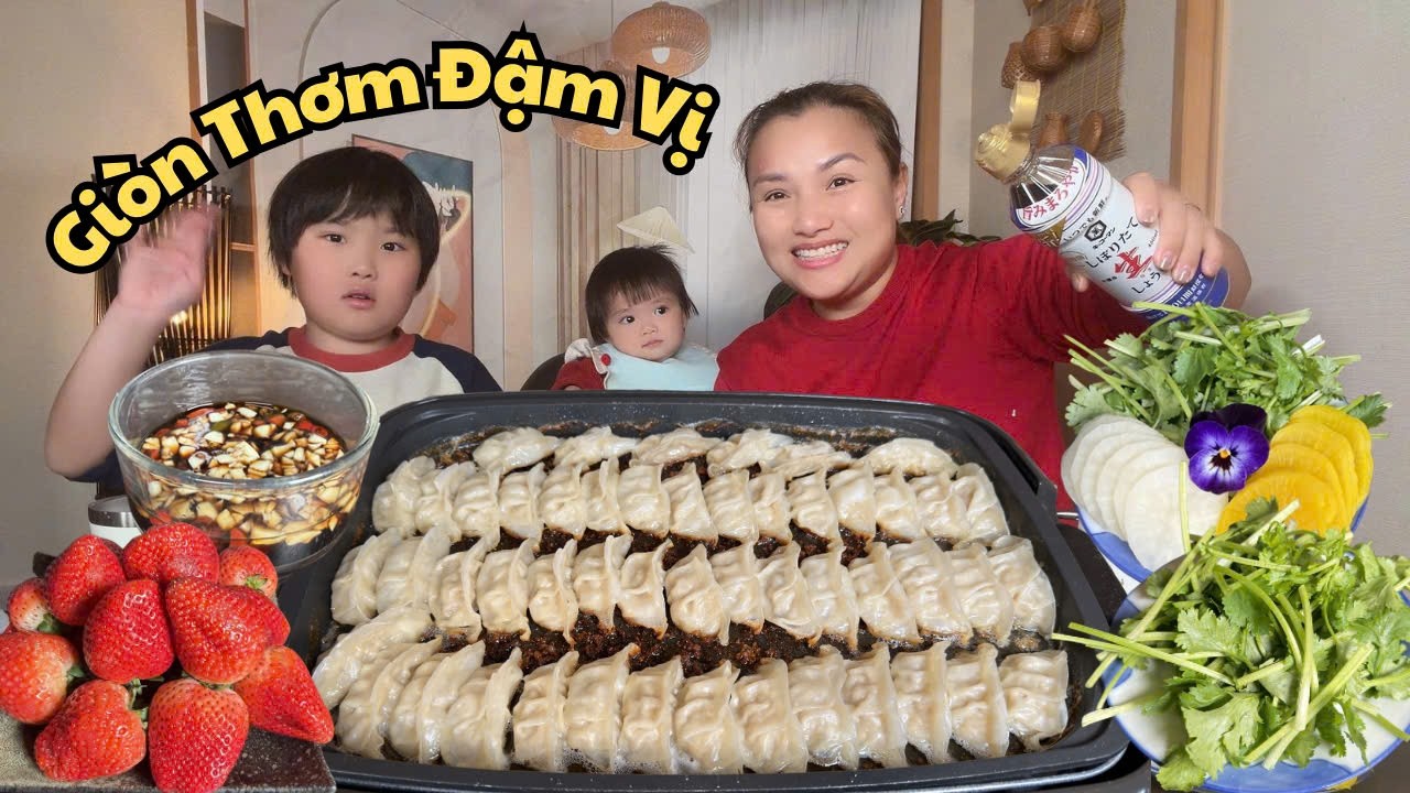 Mâm Gyoza Giòn Tan Nóng Hổi – Cả Nhà Ăn Không Kịp Gắp 😋