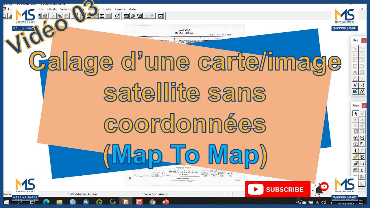 MapInfo 03: Géoréférencer une carte/image sans coordonnées (Map To Map)