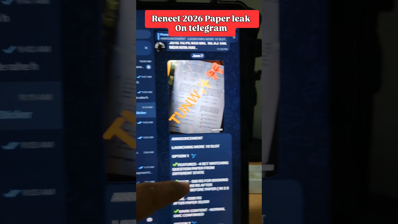 🚨 RE-NEET 2026 PAPER LEAK ON TELEGRAM? WHO IS RESPONSIBLE? 😡#reneet2026 #paperleak #nta