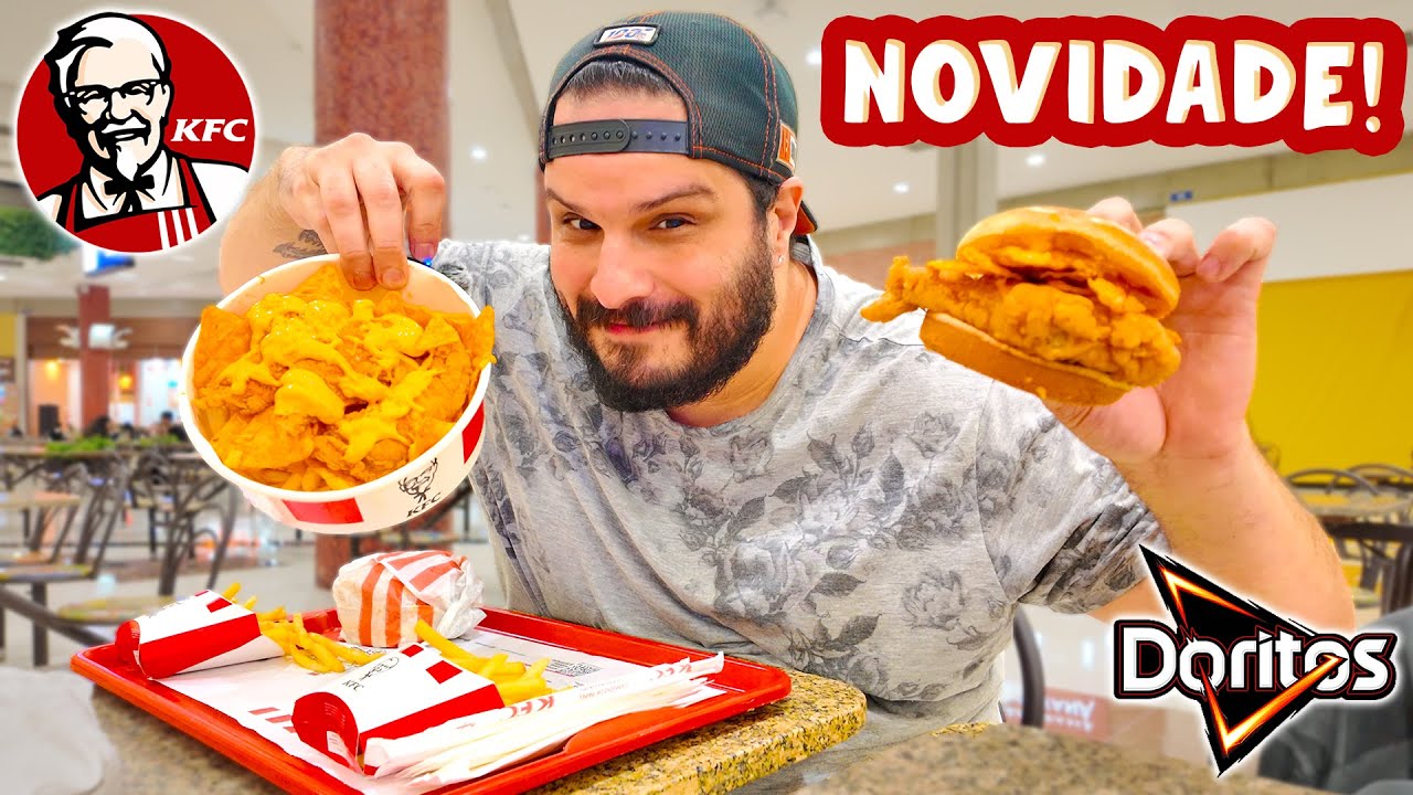 PROVANDO OS LANÇAMENTOS MUITO AMERICANOS de DORITOS do KFC