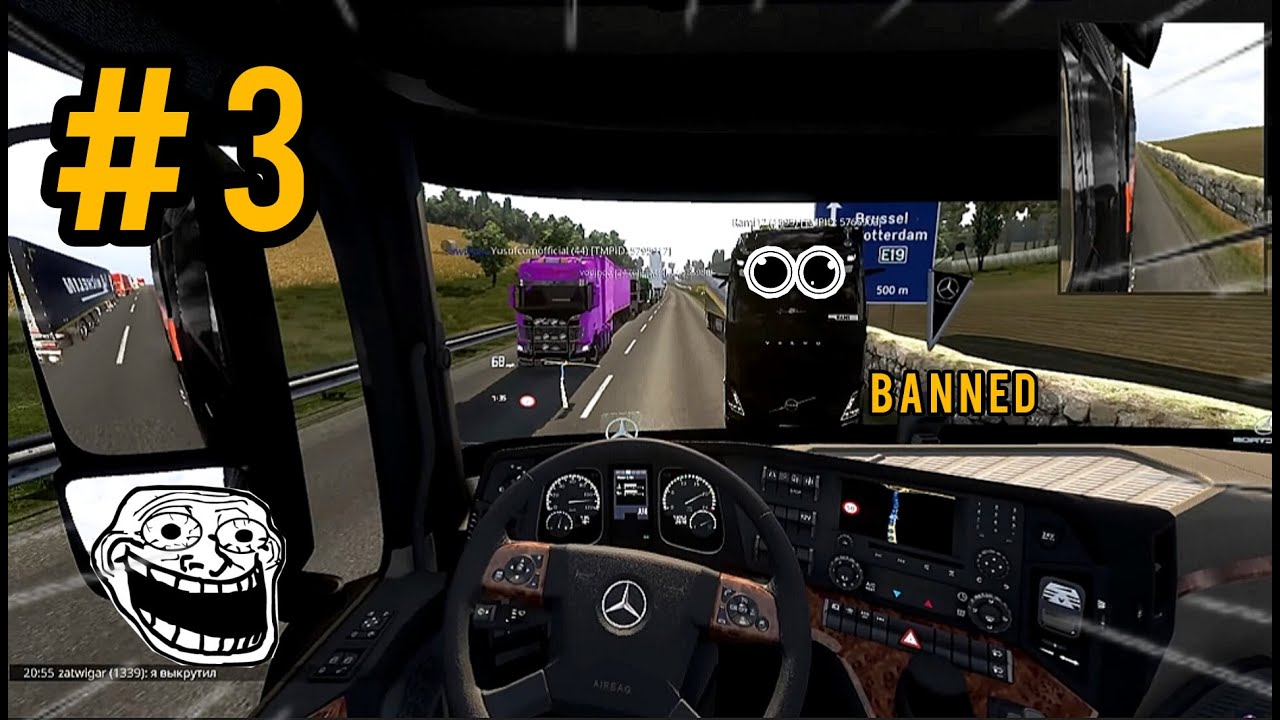 IDIOTS On the Road #3 | Absolute Madness | Funny moments -ETS2 Multiplayer