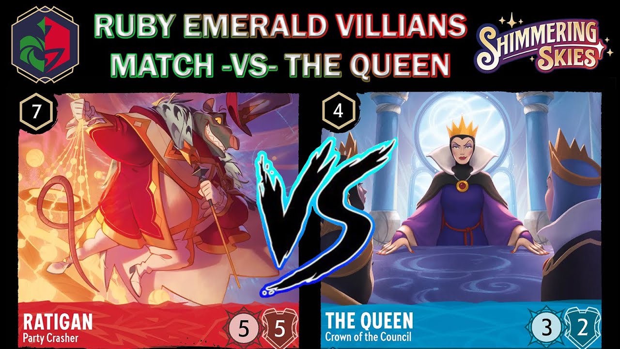 🔴🟢 RUBY EMERALD RATIGAN & JOHN SILVER COOK-UP SOME VILLIANRY - Disney Lorcana Gameplay