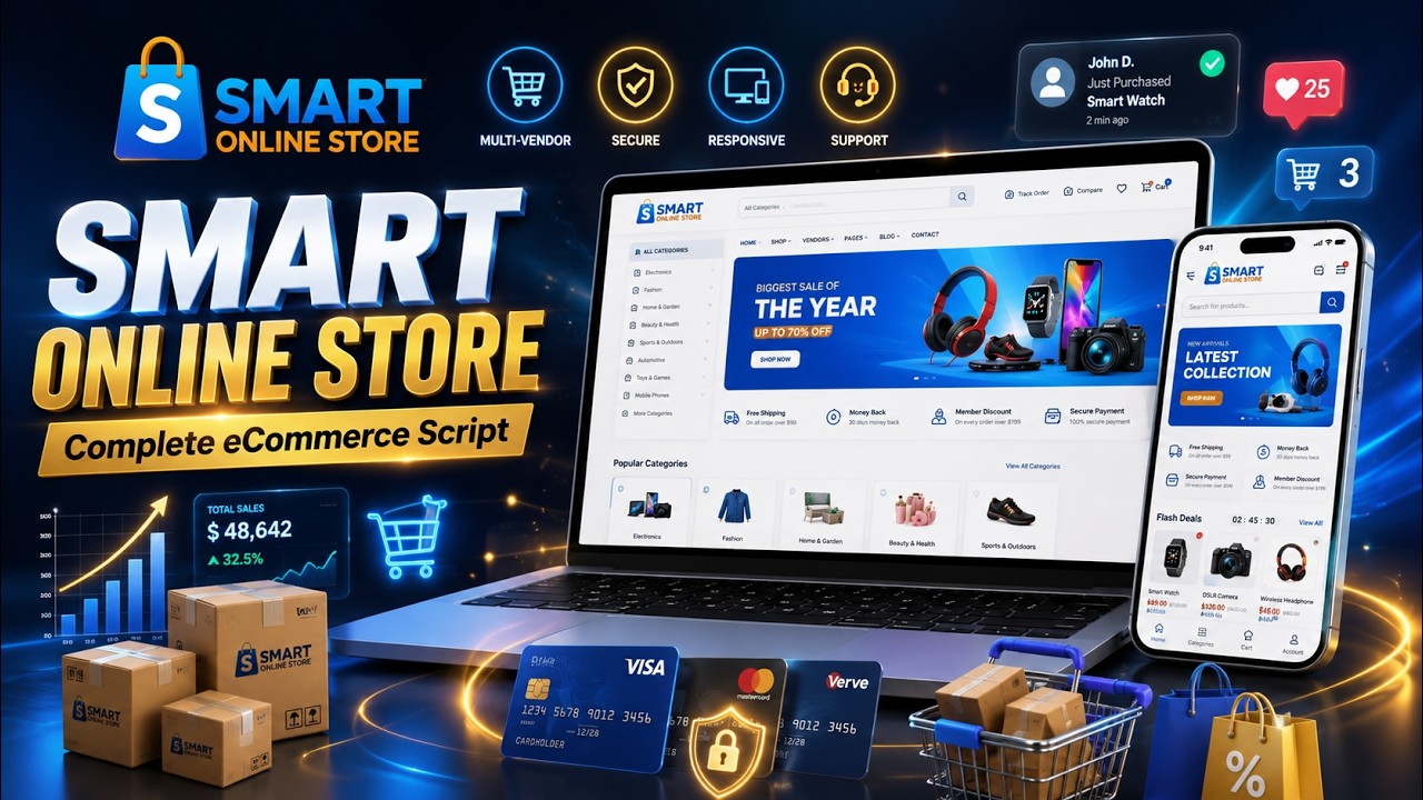 Smart Online Shop - Ecommerce Script for a Modern Online Store