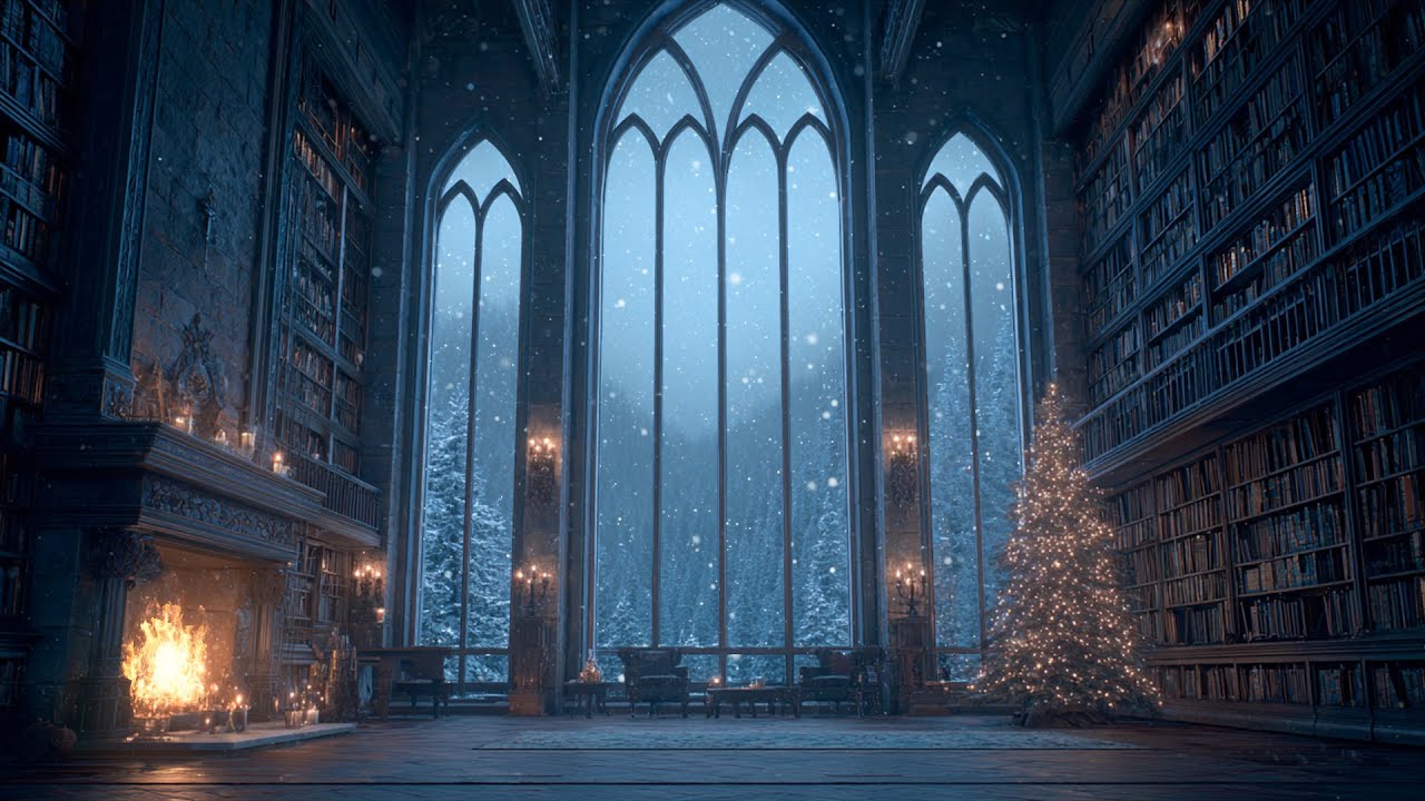 Soft Snow Outside, Firelight Within ❄️ A Winter Atmosphere for Deep Focus and Rest