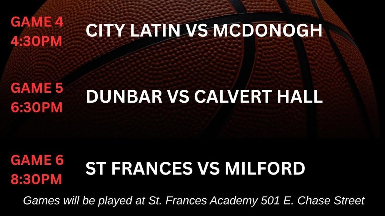Milford Mill Academy vs St Frances Academy Game- 7th Baltimore Hoops Festival @St Frances