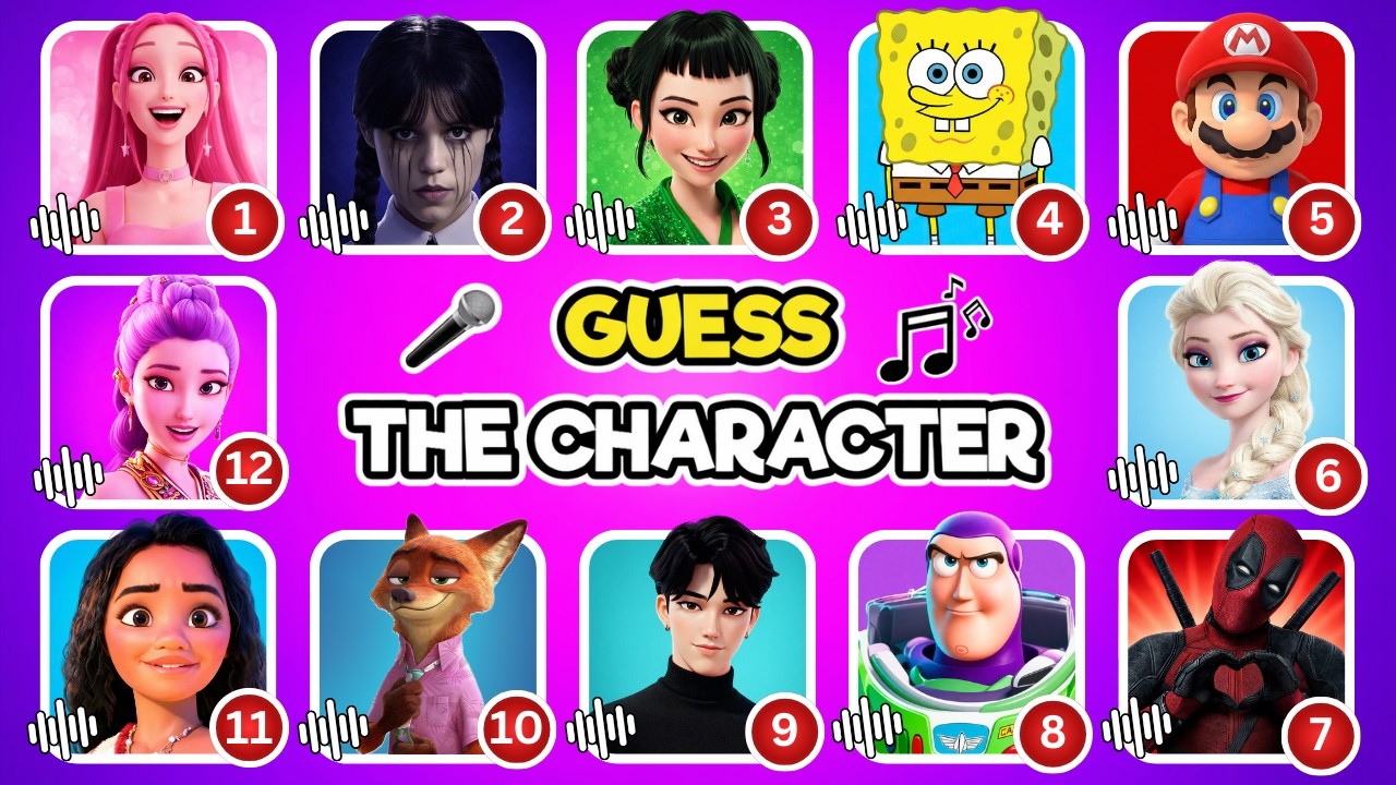 Guess 20 Movie Characters by Their VOICE + SONG 🎬🎤 | Movie Quiz Challenge
