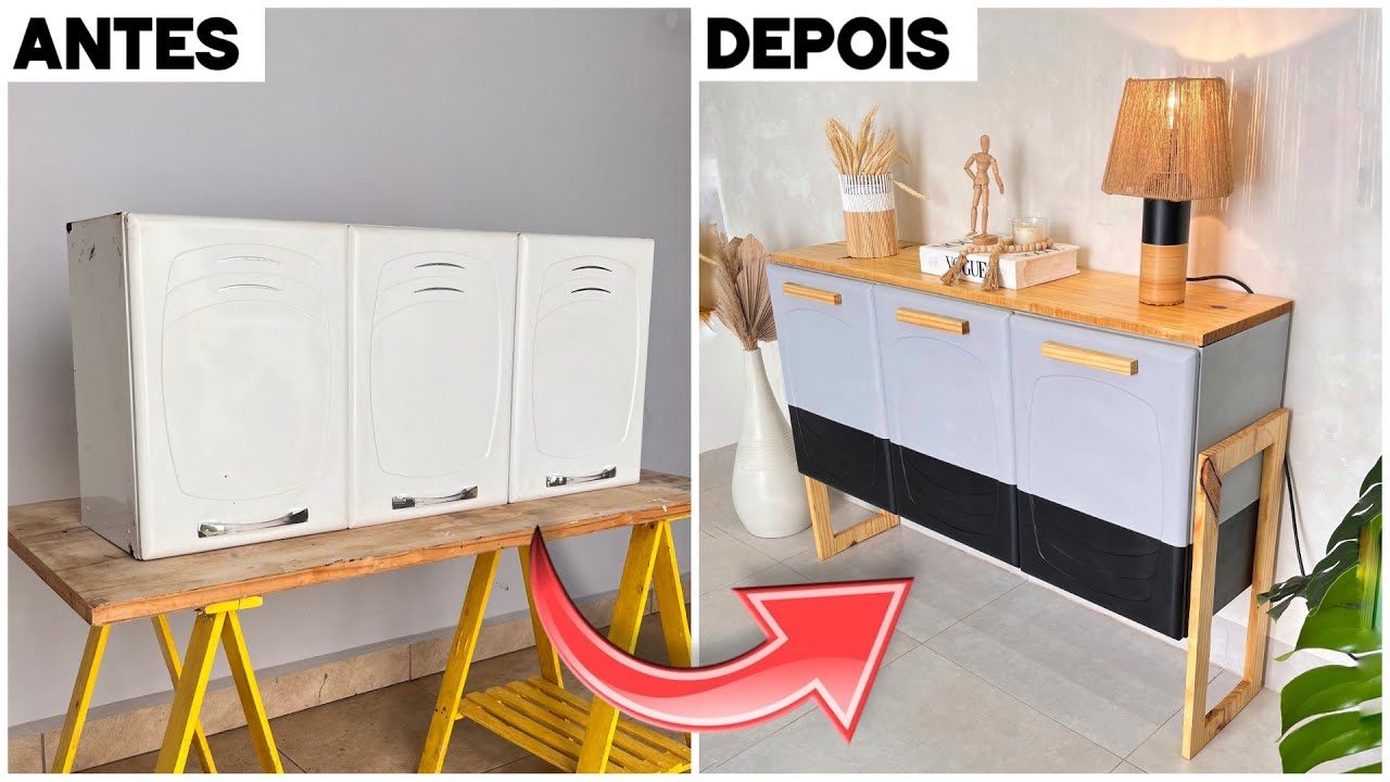OLHA essa ideia INCRÍVEL com esse ARMÁRIO de COZINHA VELHO! DIY IDEIAS DO LIXO AO LUXO