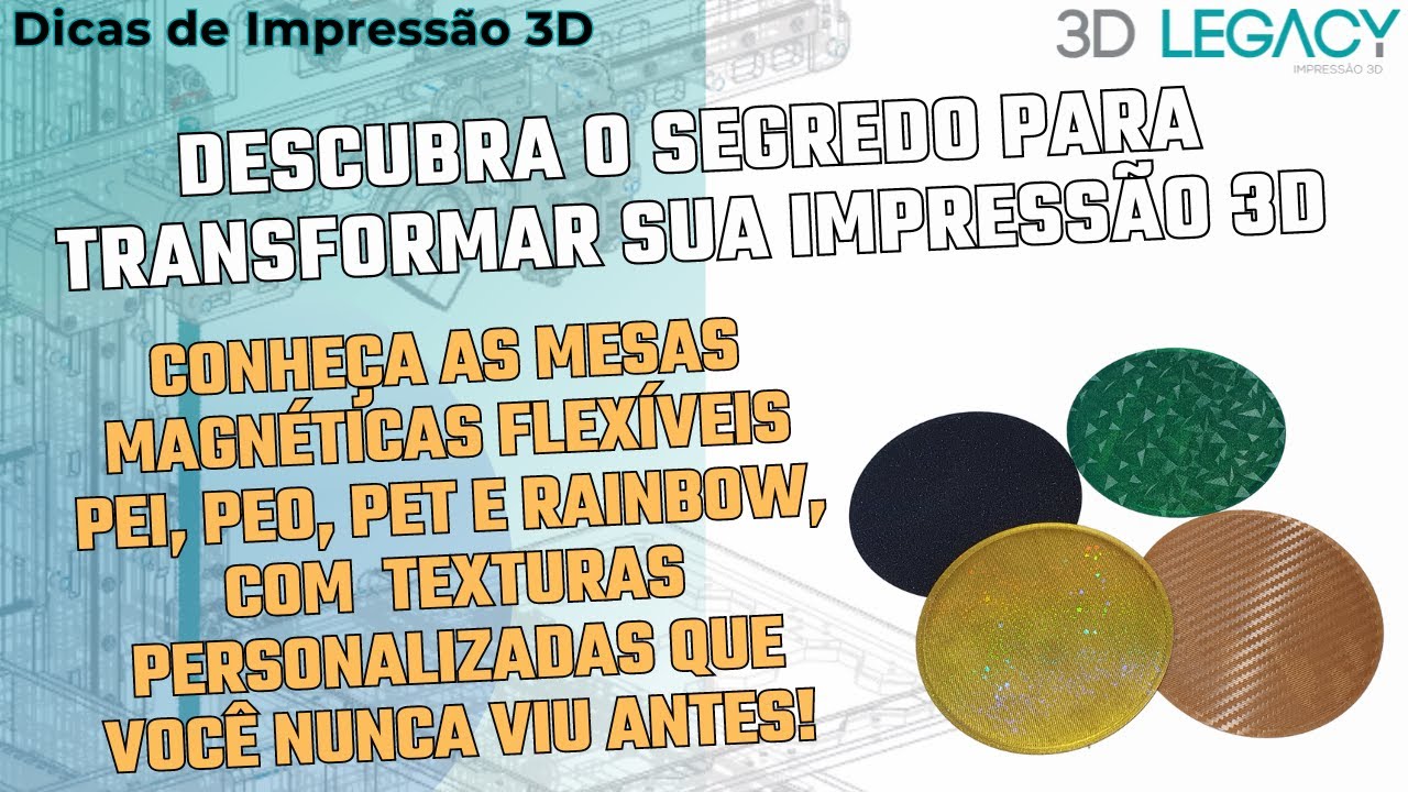 🧲 Conheça as Mesas Magnéticas Flexíveis PEI, PEO, PET e Rainbow com Texturas Personalizadas!