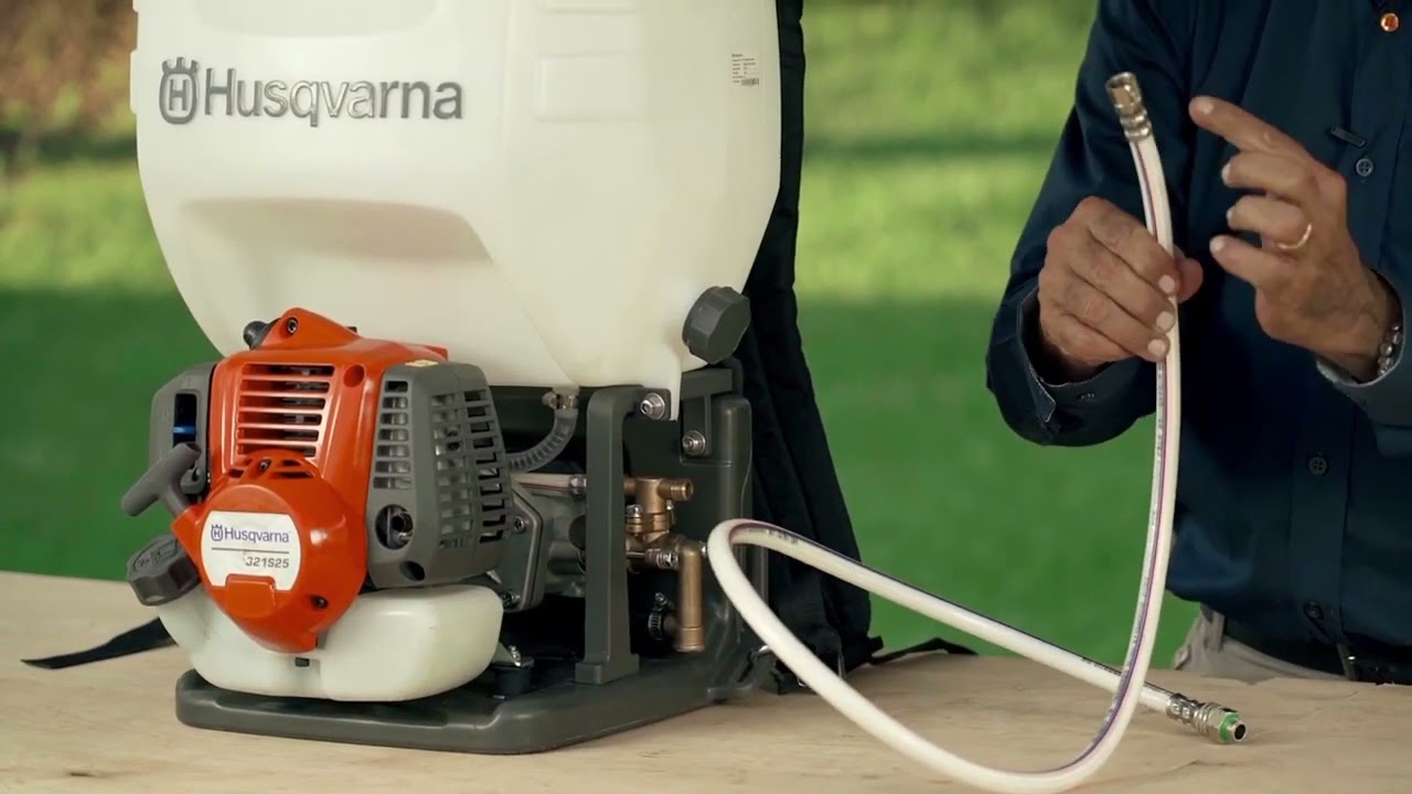 Montaje y operación Pulverizador Husqvarna 321S25 (breve)