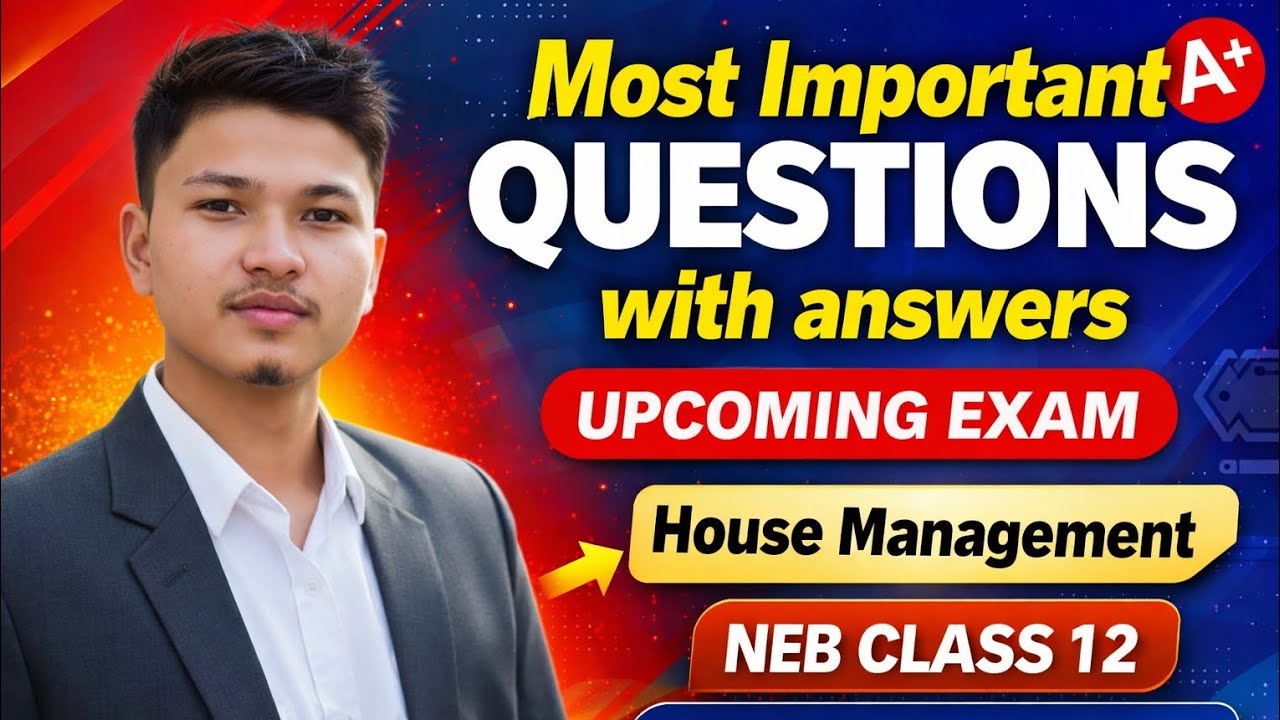 NEB Class 12 Hotel Management Most Important Questions & Answers | 2082/2026 Model |House Management