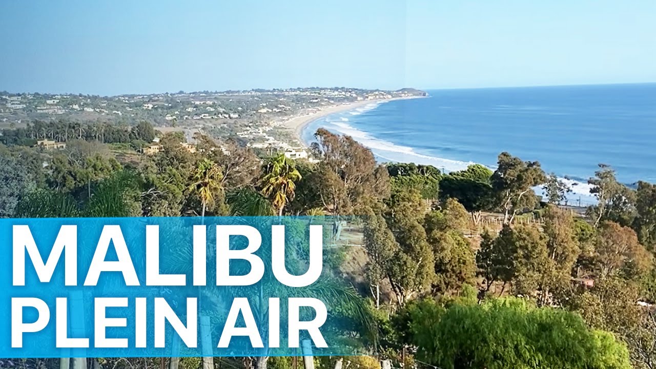 Painting Watercolor Plein Air in Malibu, California - #pleinairpainting #urbansketching #watercolor