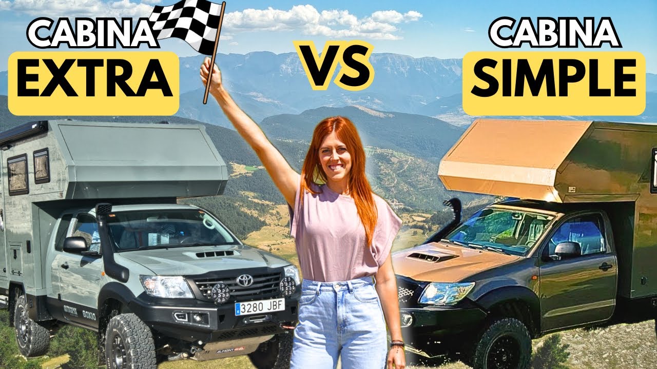 💨 Duelo PICK UP CAMPER 4x4. Cabina EXTRA vs Cabina SIMPLE en 100km de OFFROAD | Toyota Hilux 4x4