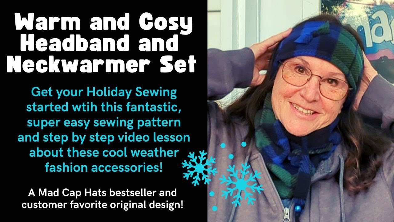 Beginner Sewing - How to make a Fleece Headband and Scarf tutorial!