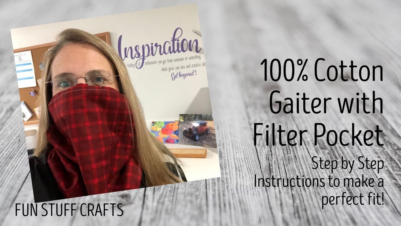 100% Cotton Gaiter with a Filter Pocket