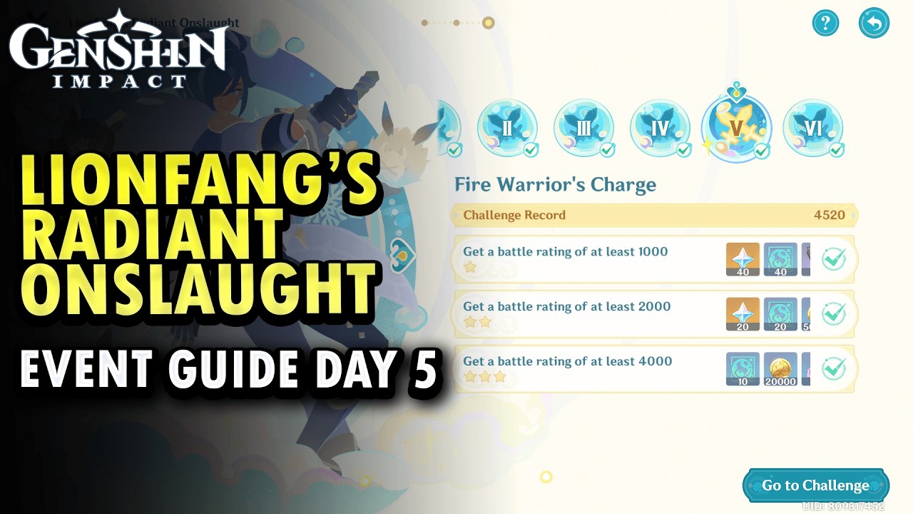 Day 5 Full Guide – Lionfang’s Radiant Onslaught (4K Score)