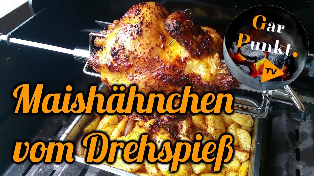 Maishähnchen vom Drehspieß auf dem Broil King Baron 490 - GarPunkt.TV #38 - Grill BBQ Rezept