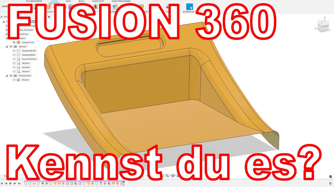 Mit der Methode kann man alles konstruieren! 3 0 Fusion 360 Tutorial Deutsch   HD 1080p