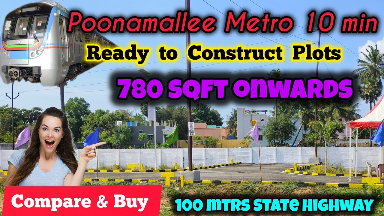 🤑Low price | CMDA Plots in Poonamalle Thirumazhisai | Near Metro 🚇 | Free Gold coin & Scooty